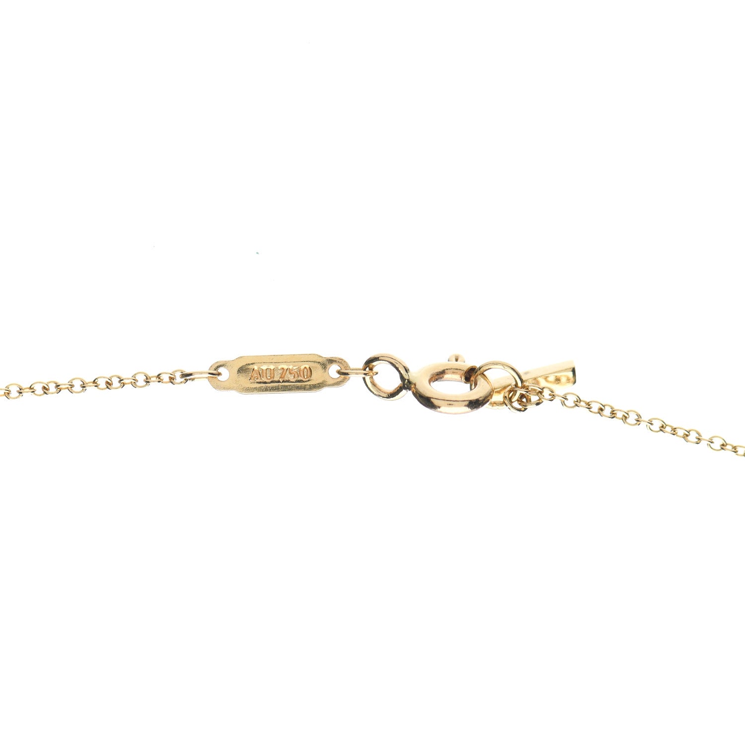 Tiffany 18K Yellow Gold Large T Smile Pendant Necklace 5 of 6