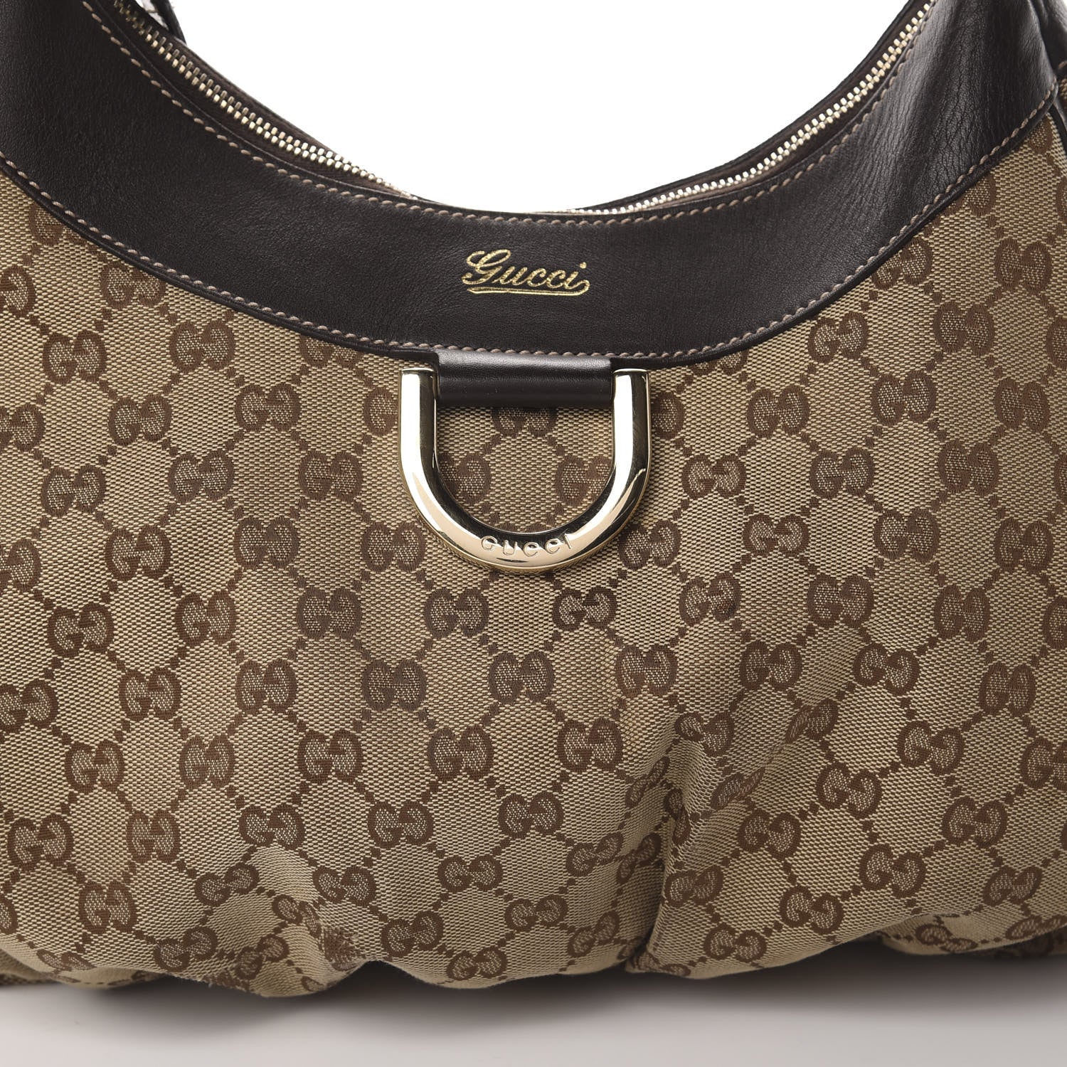 Gucci Monogram Large D Ring Hobo Dark Brown 8 of 17