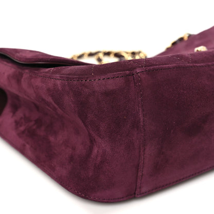 Chanel Suede Calfskin Small Souplissimo Maxi Flap Burgundy 9 of 11