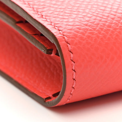 Hermes Epsom Bearn Gusset Wallet Rose Jaipur 7 of 8