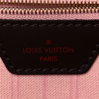 Louis Vuitton Damier Ebene Neo Neverfull MM Rose Ballerine 10 of 13