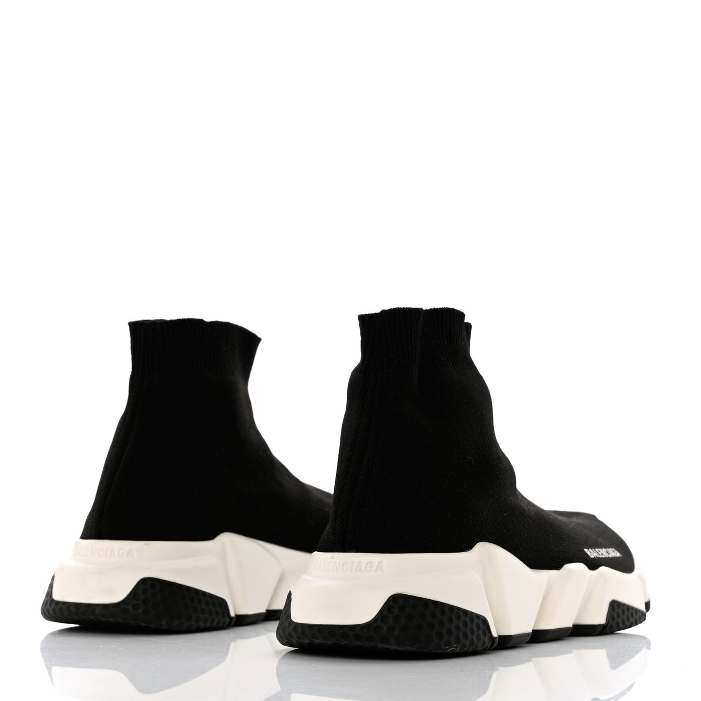Knit Womens Speed Sneakers 39 Black White