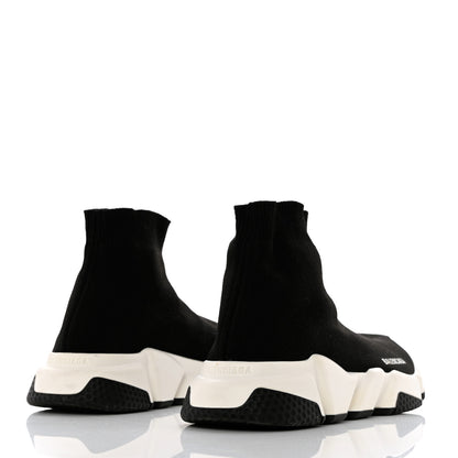 Balenciaga Knit Womens Speed Sneakers 39 Black White 4 of 10