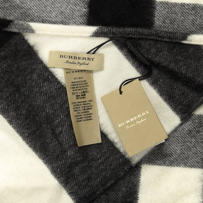 Burberry Cashmere Half Mega Check Bandana Scarf Natural White 2 of 2