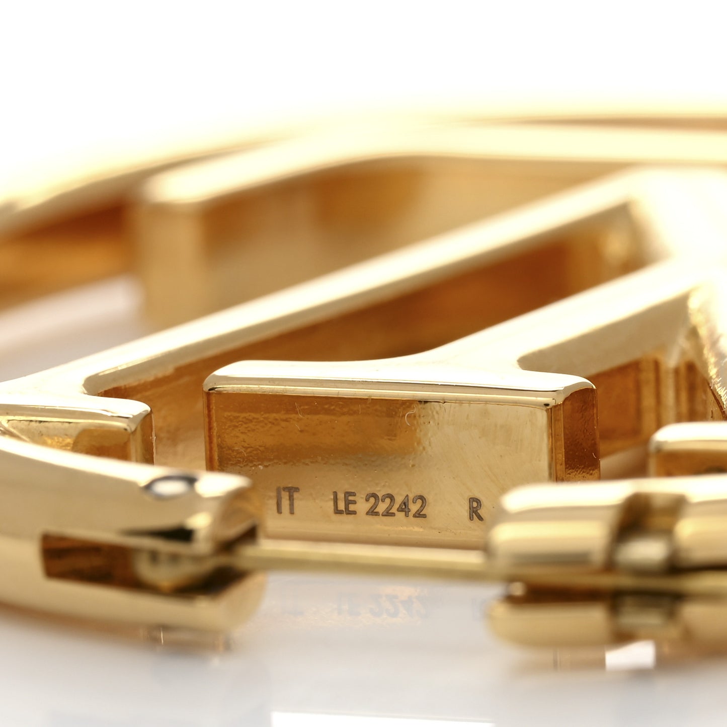Metal Louise Hoop Earrings Gold