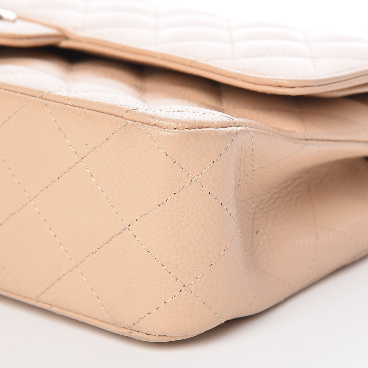 Chanel Caviar Quilted Medium Double Flap Beige 11 of 11