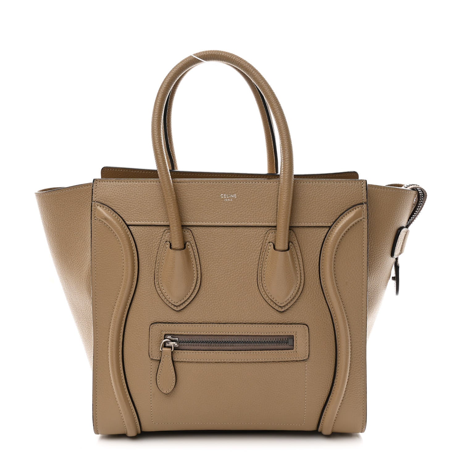 Celine Drummed Calfskin Micro Luggage Dune 1 of 15