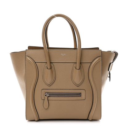 Celine Drummed Calfskin Micro Luggage Dune 1 of 15