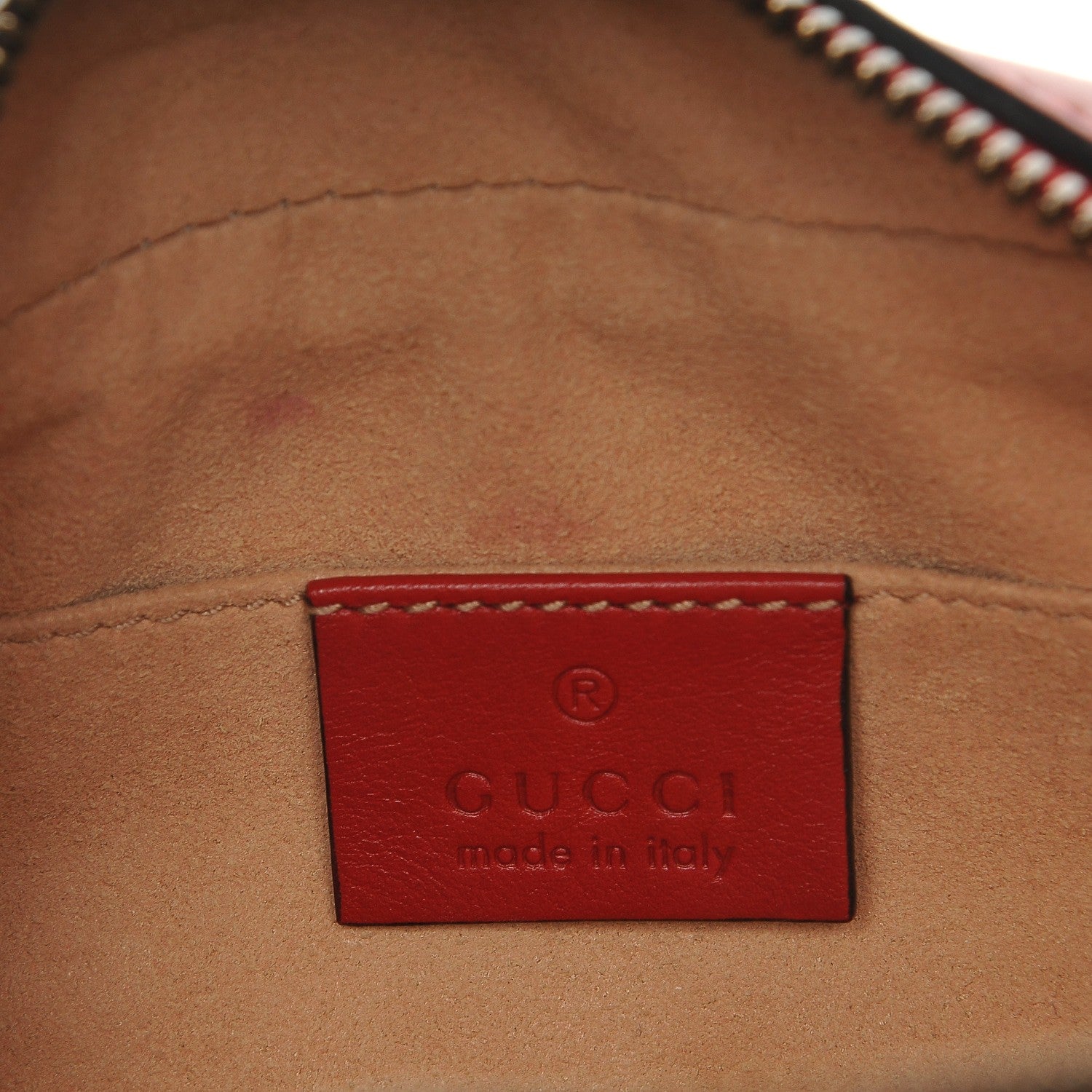 Gucci Calfskin Matelasse Small GG Marmont Chain Shoulder Bag Hibiscus Red 6 of 7