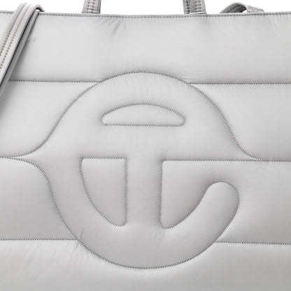 Telfar Nylon Large Puff Shopping Bag Grey 9 of 11