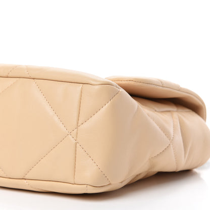 Chanel Lambskin Quilted Large 19 Flap Beige 7 of 11