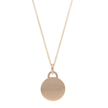 Tiffany 18K Rose Gold Diamond Moon Tag Charm Pendant Necklace 4 of 7