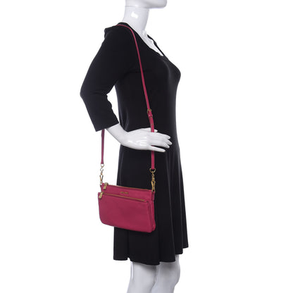 Miu Miu Goatskin Madras Double Zip Crossbody Bag Peonia 2 of 10