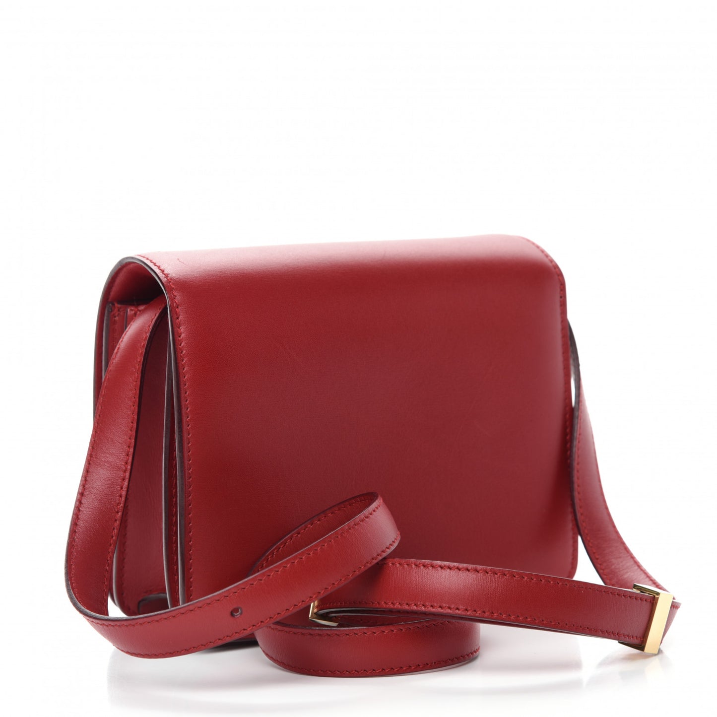 Smooth Calfskin Small Classic Box Flap Bag Red