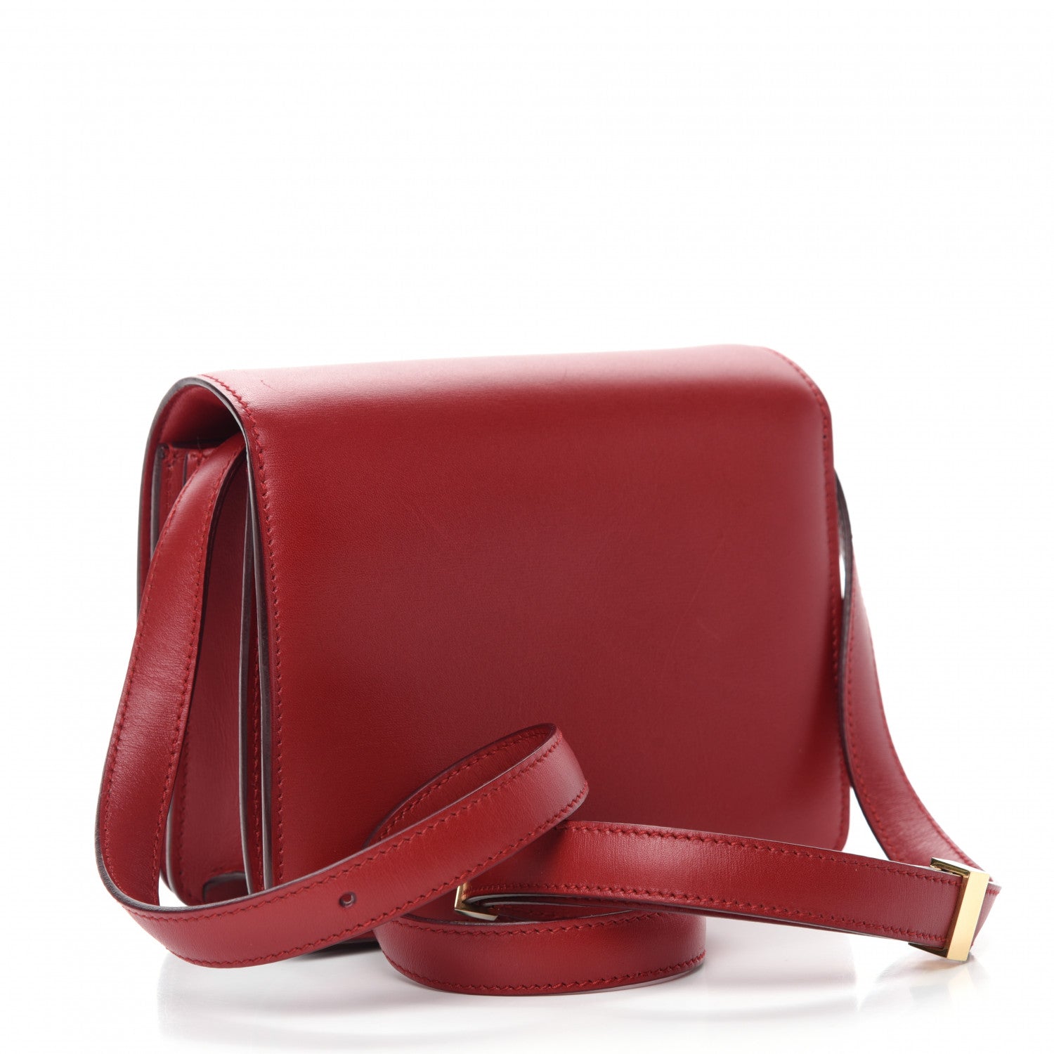 Celine Smooth Calfskin Small Classic Box Flap Bag Red 3 of 15