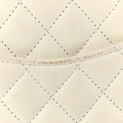 Chanel Crumpled Calfskin Quilted Mini Square Flap White 13 of 14