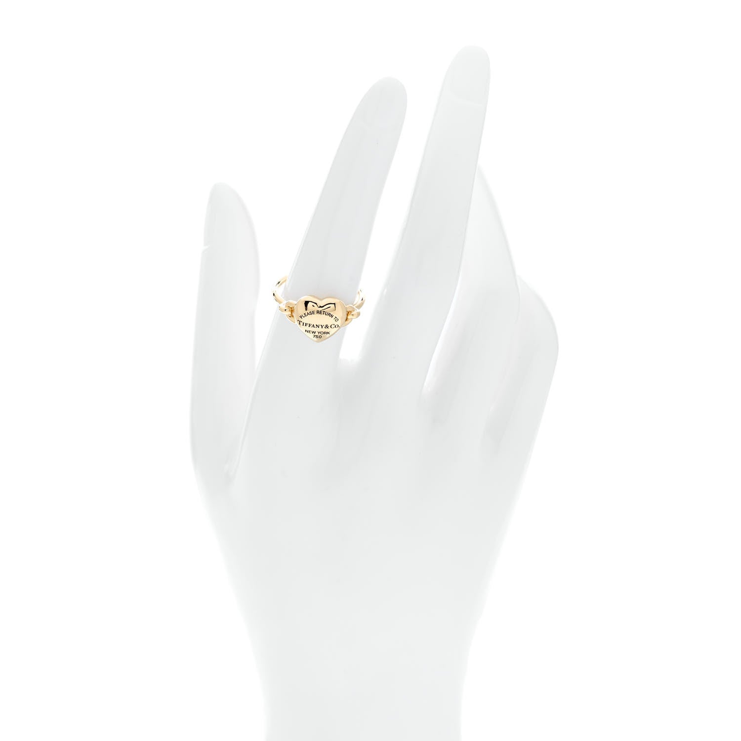 Tiffany 18K Yellow Gold Return to Tiffany Full Heart Ring 54 7 2 of 7