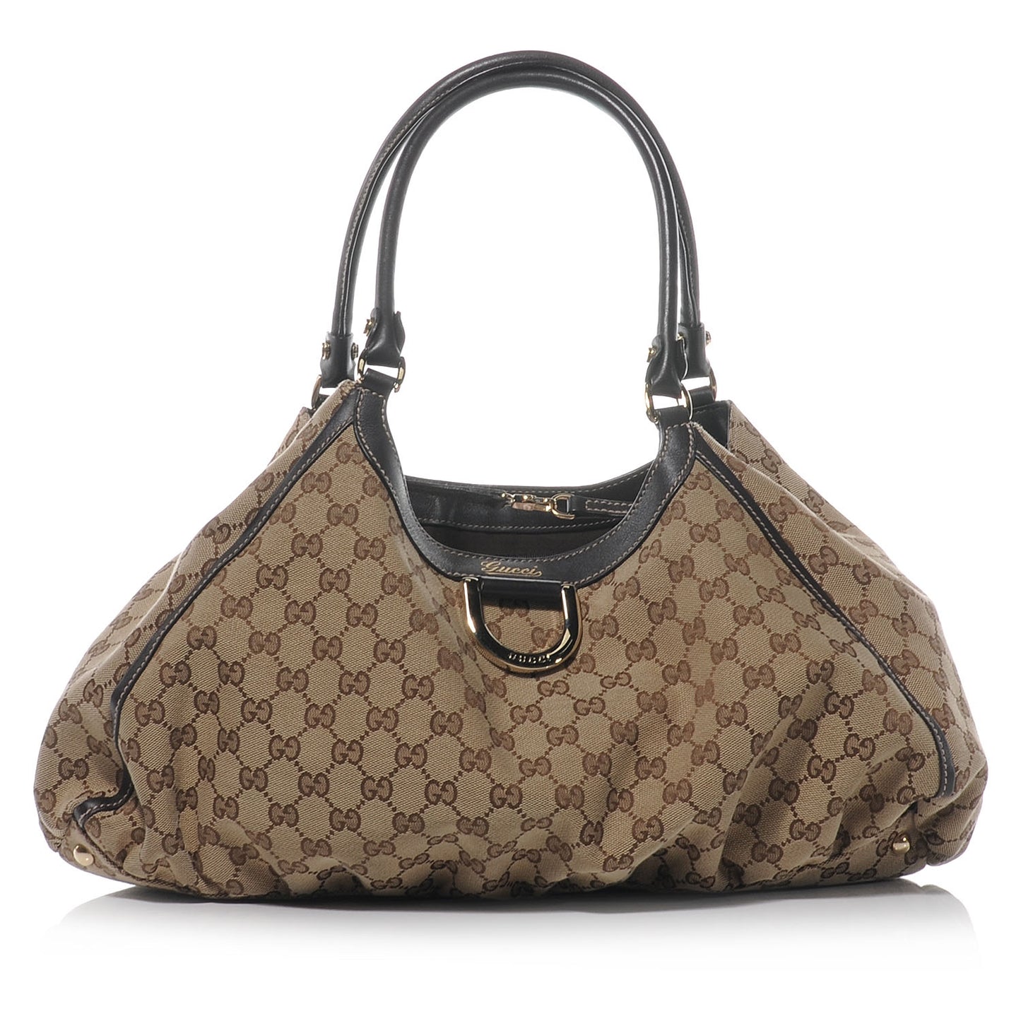 Monogram D Gold Large Hobo Ebony
