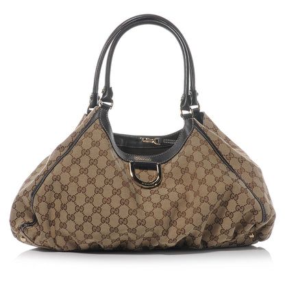 Gucci Monogram D Gold Large Hobo Ebony 1 of 7