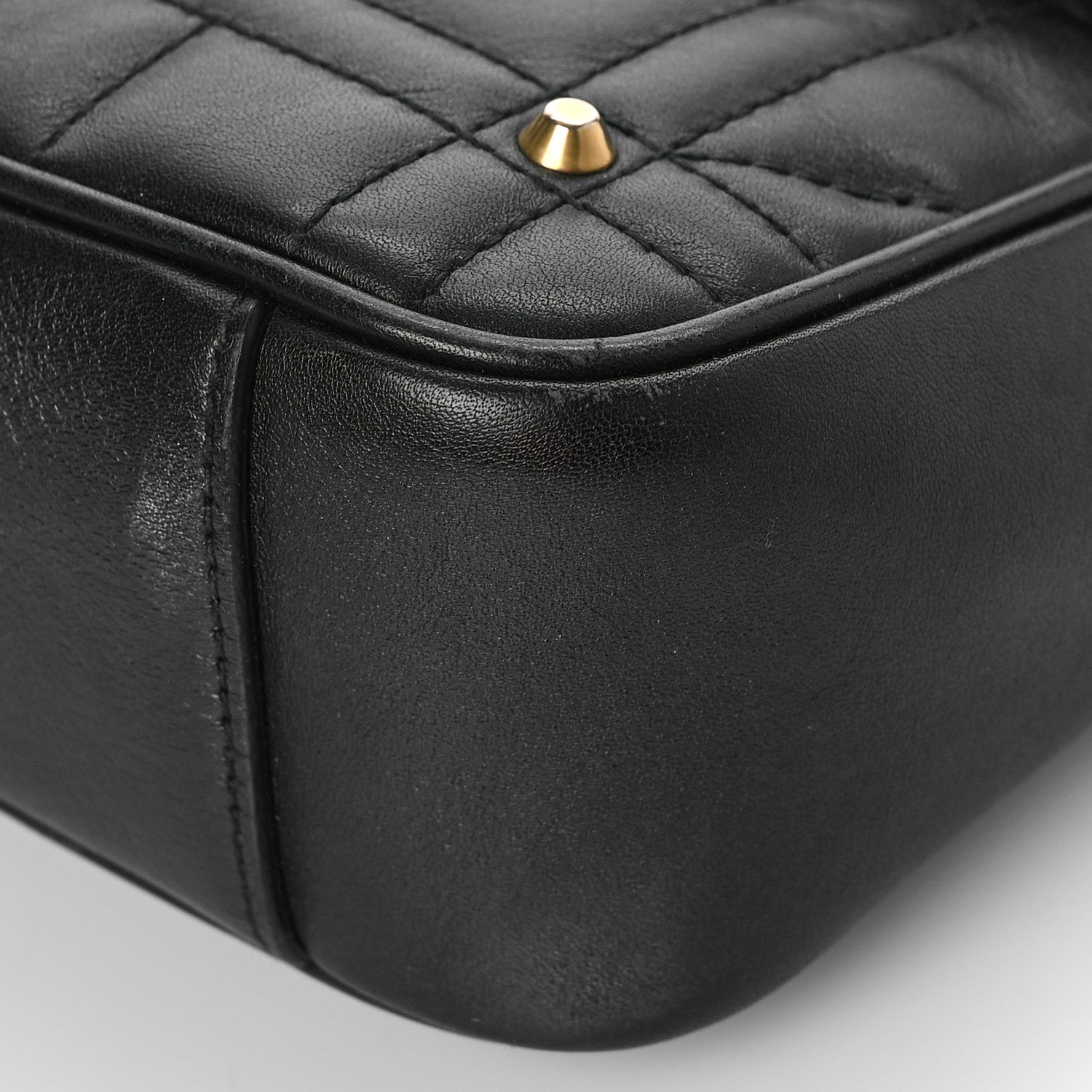 Gucci Calfskin Matelasse Studded Small Pearly GG Marmont Shoulder Bag Black 9 of 14