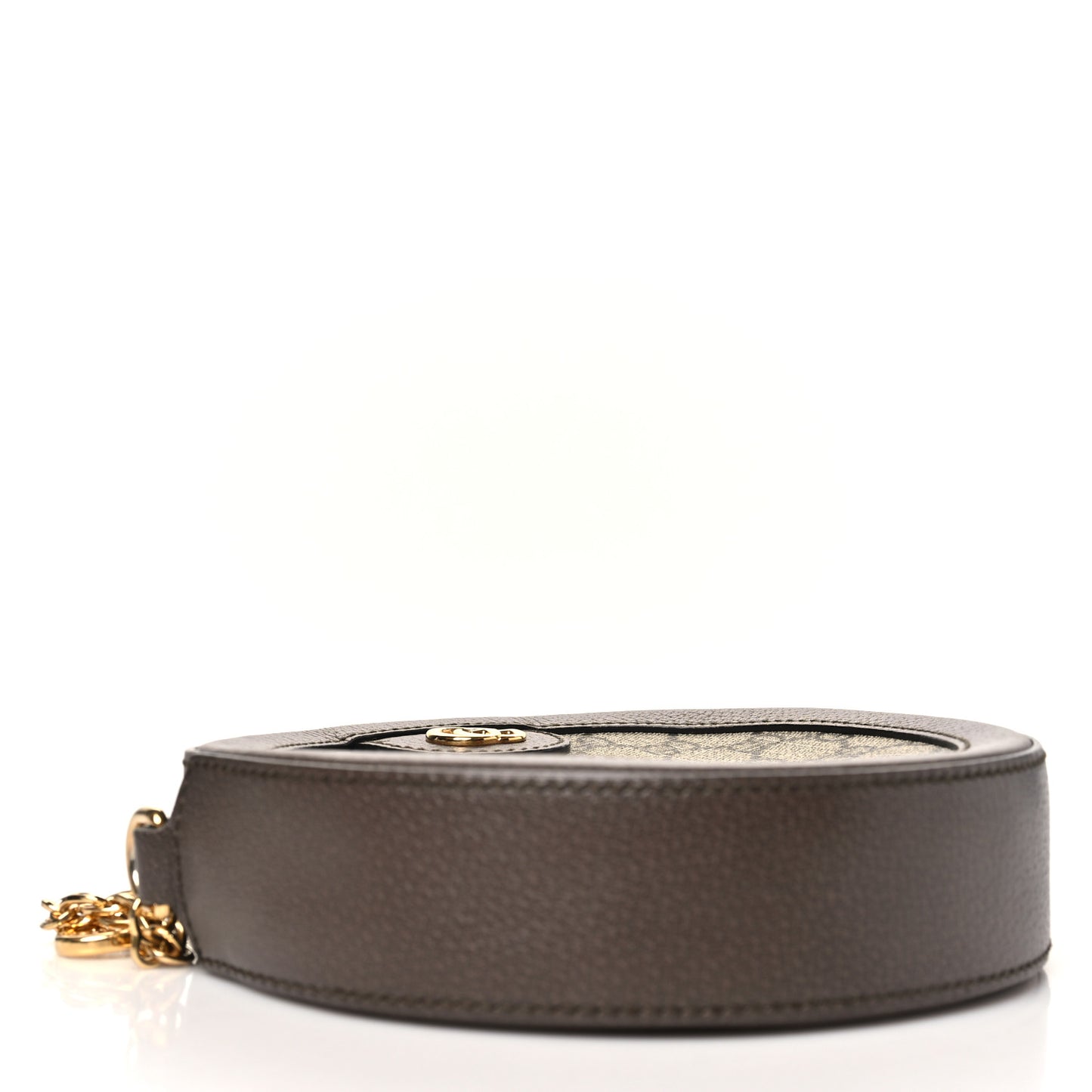 GG Supreme Monogram Web Mini Ophidia Round Shoulder Bag Brown