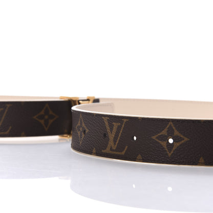 Louis Vuitton Monogram Calfskin 30mm LV Initiales Reversible Belt 90 36 Creme 4 of 4