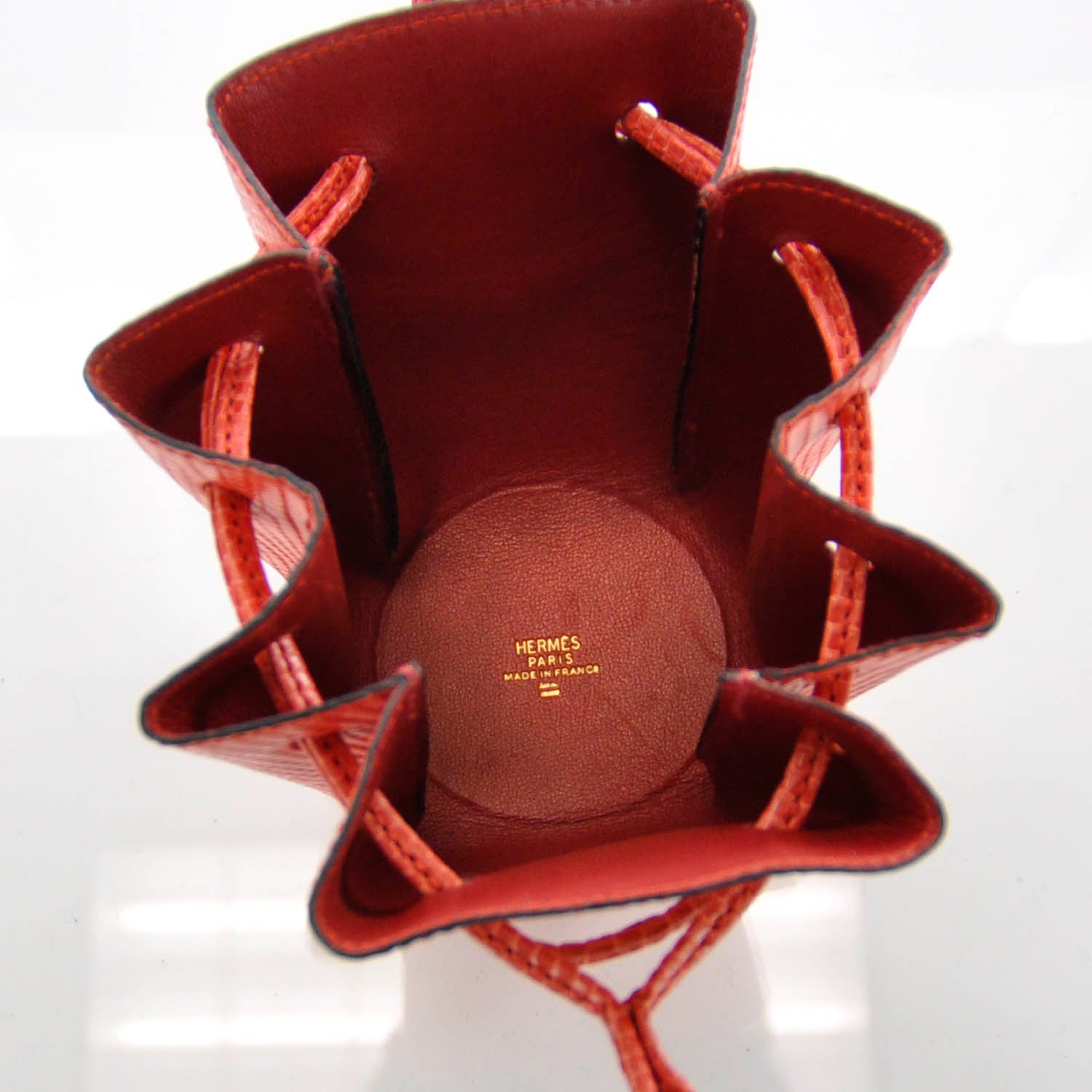 Hermes Lizard Vespa Pouch Rouge Moyen 5 of 8