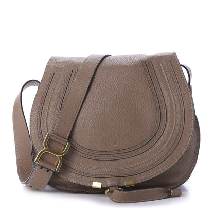 Chloe Calfskin Medium Marcie Round Crossbody Bag Nut 1 of 9