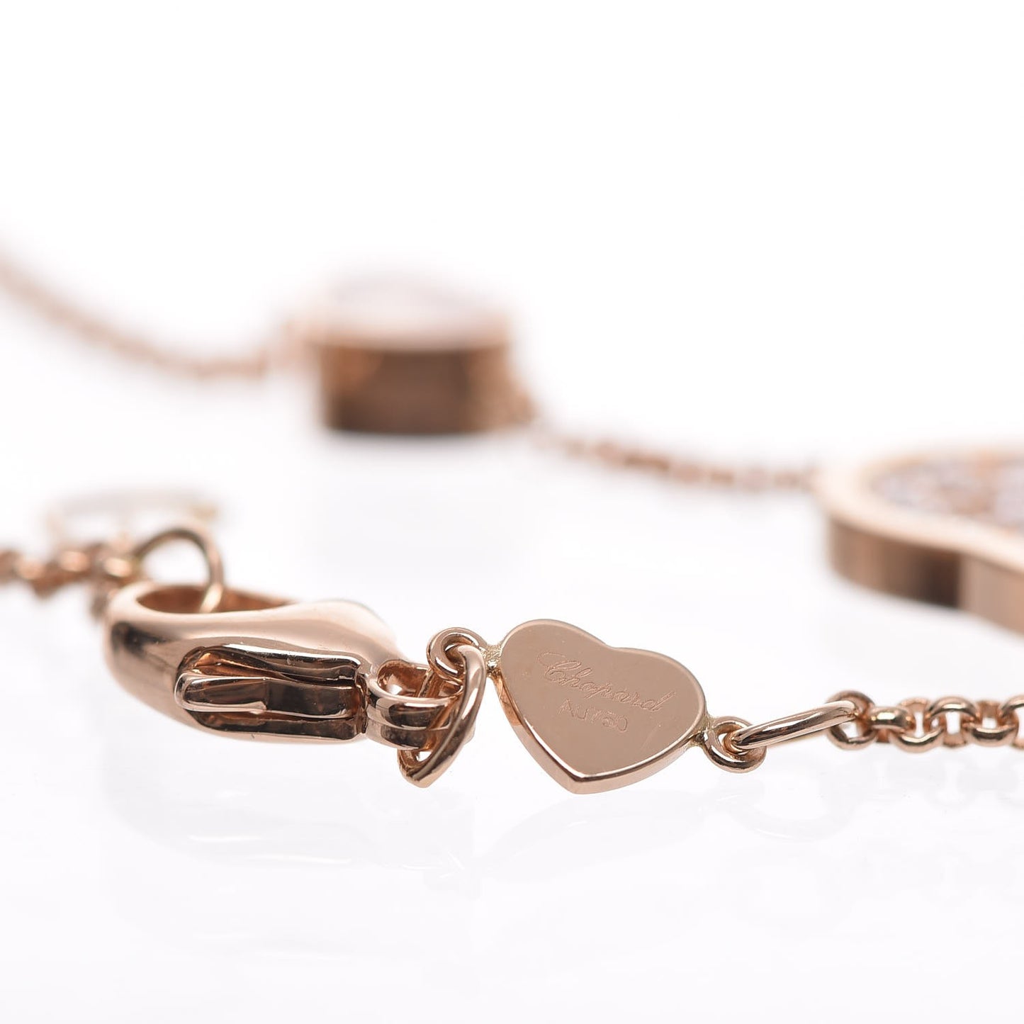 18K Rose Gold Diamond Happy Hearts Bracelet