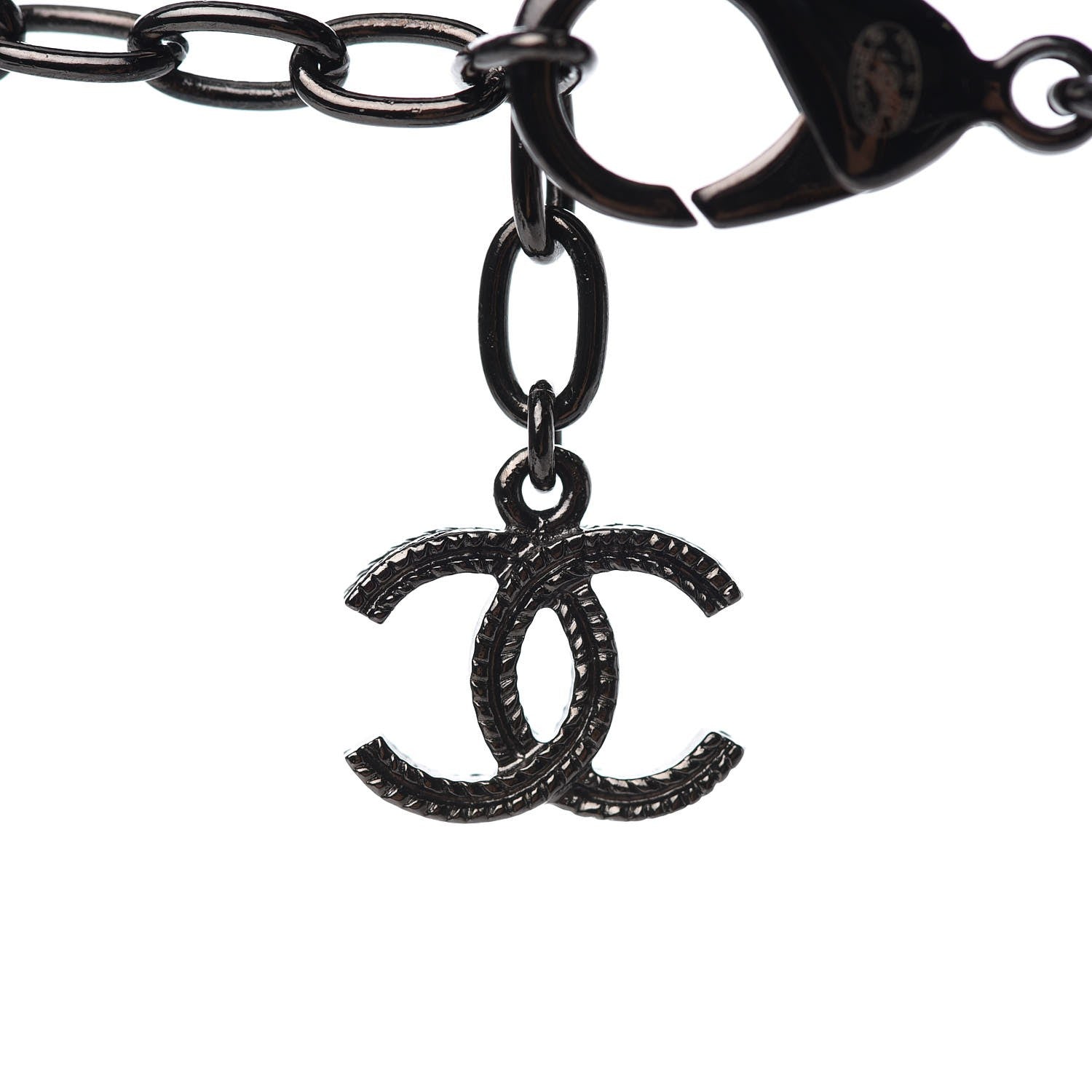 Chanel Multi Strand Chain Necklace Gold Black 3 of 4