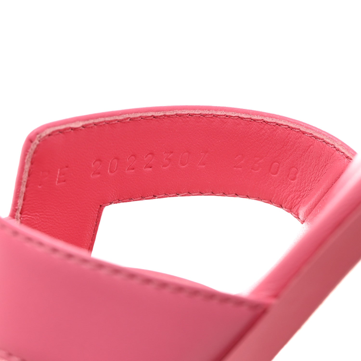 Hermes Box Calfskin Oran Sandals 36 Rose Boise 7 of 9