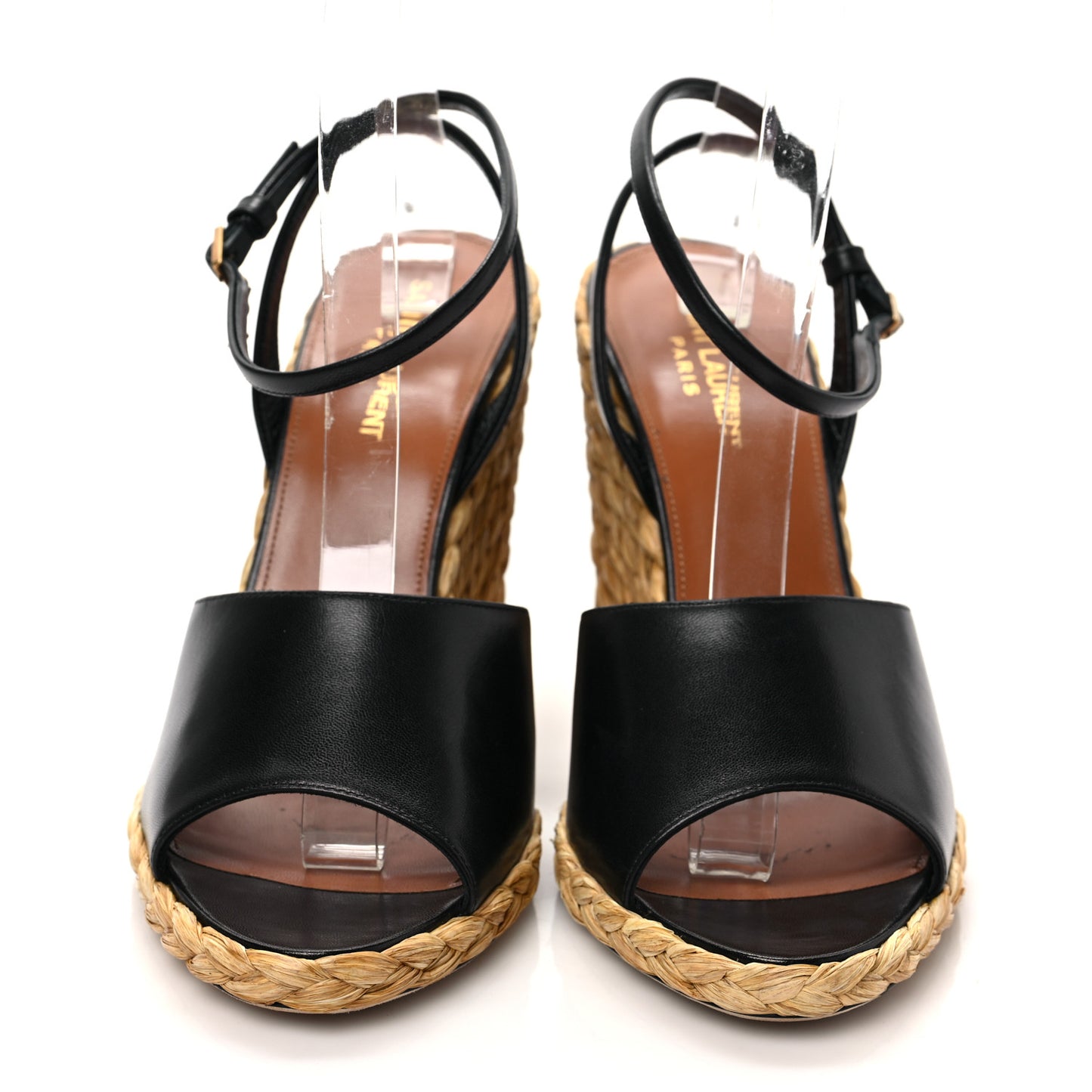 Calfskin Paloma Espadrille 95 Wedges 40 Black