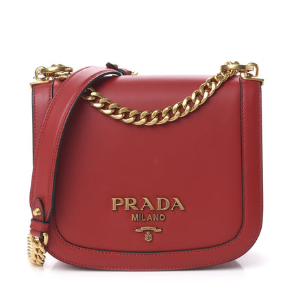 Prada City Calfskin Pionniere Saddle Bag Fuoco 1 of 9