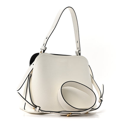 Prada Saffiano Cuir Small Matinee Tote  Bianco Black 3 of 9