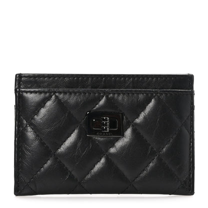 Chanel Aged Calfskin Quilted Reissue Card Holder So Black 1 of 9