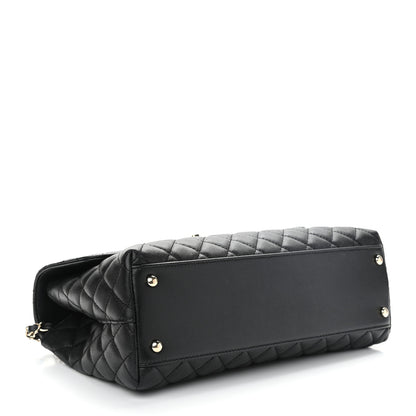Chanel Caviar Quilted Medium Coco Handle Flap Black 4 of 10