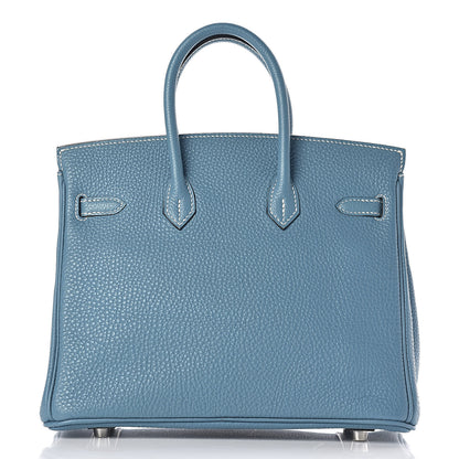 Hermes Togo Birkin 25 Blue Jean 3 of 36