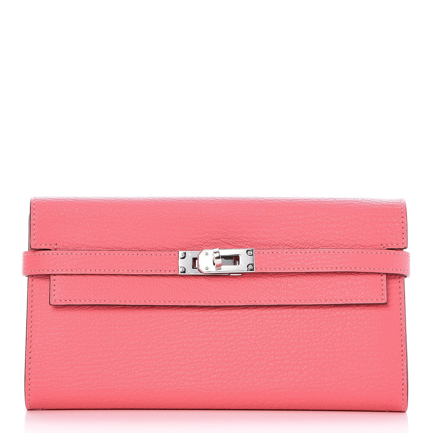 Hermes Chevre Mysore Kelly Longue Wallet Rose Azalee 1 of 9