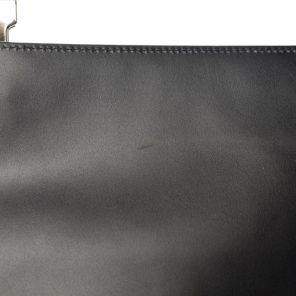 Gucci Guccissima Signature Medium Double Buckle Flap Messenger Bag Black 18 of 26