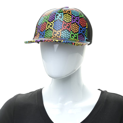 Gucci GG Supreme Monogram Psychedelic Baseball Hat L 59 Black 2 of 9