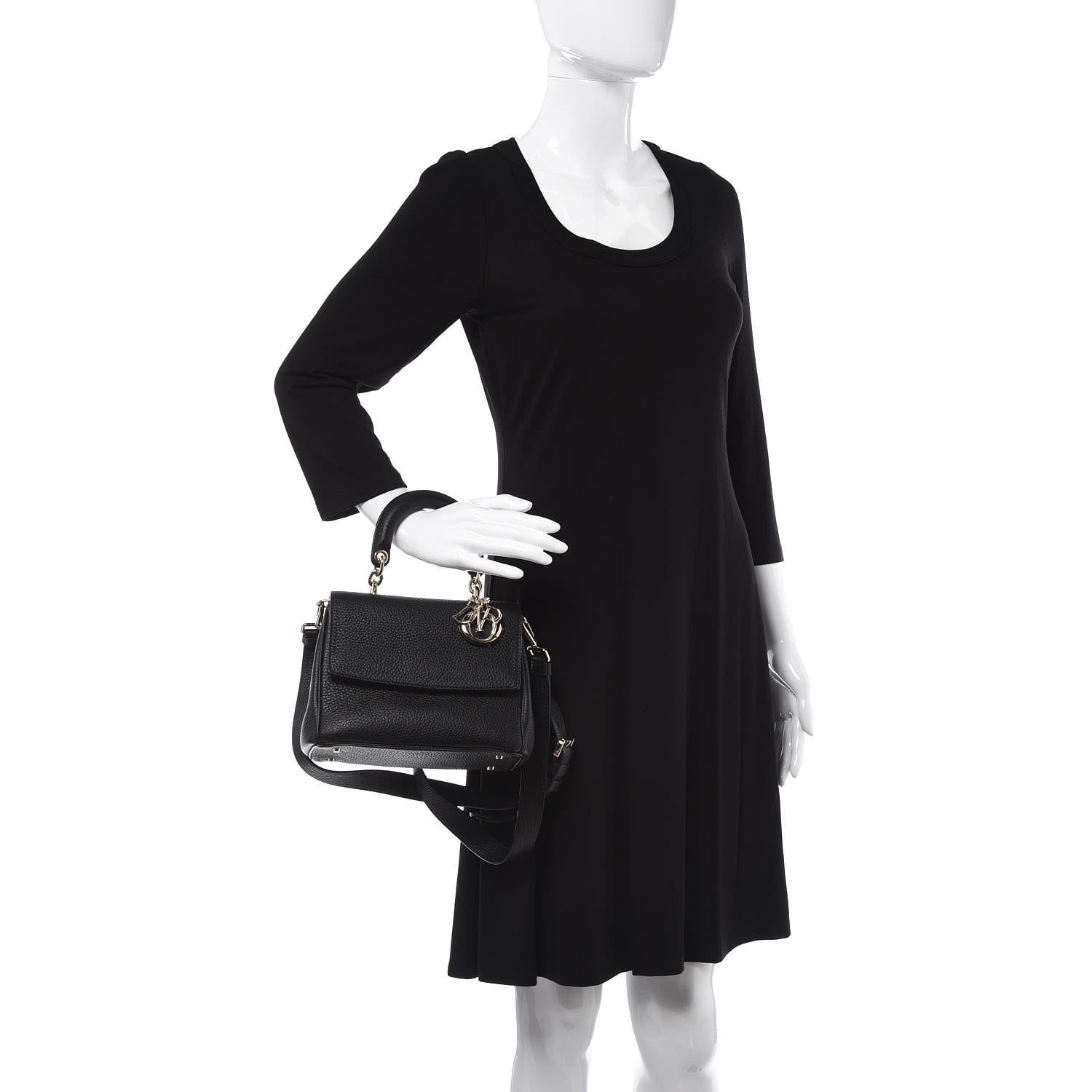 Christian Dior Bullcalf Mini Be Dior Flap Black Rose Indien 2 of 13
