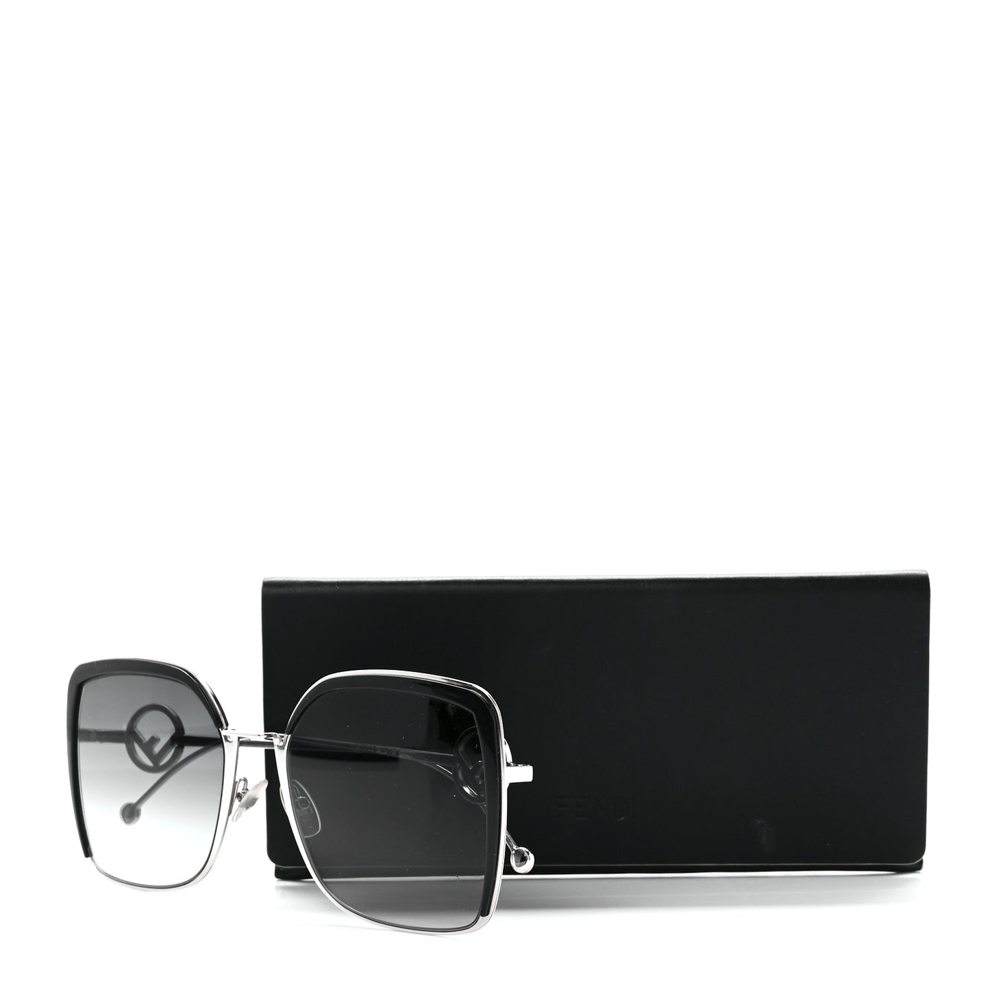 Metal Acetate F is Fendi Square Sunglasses FF 0294/S Silver