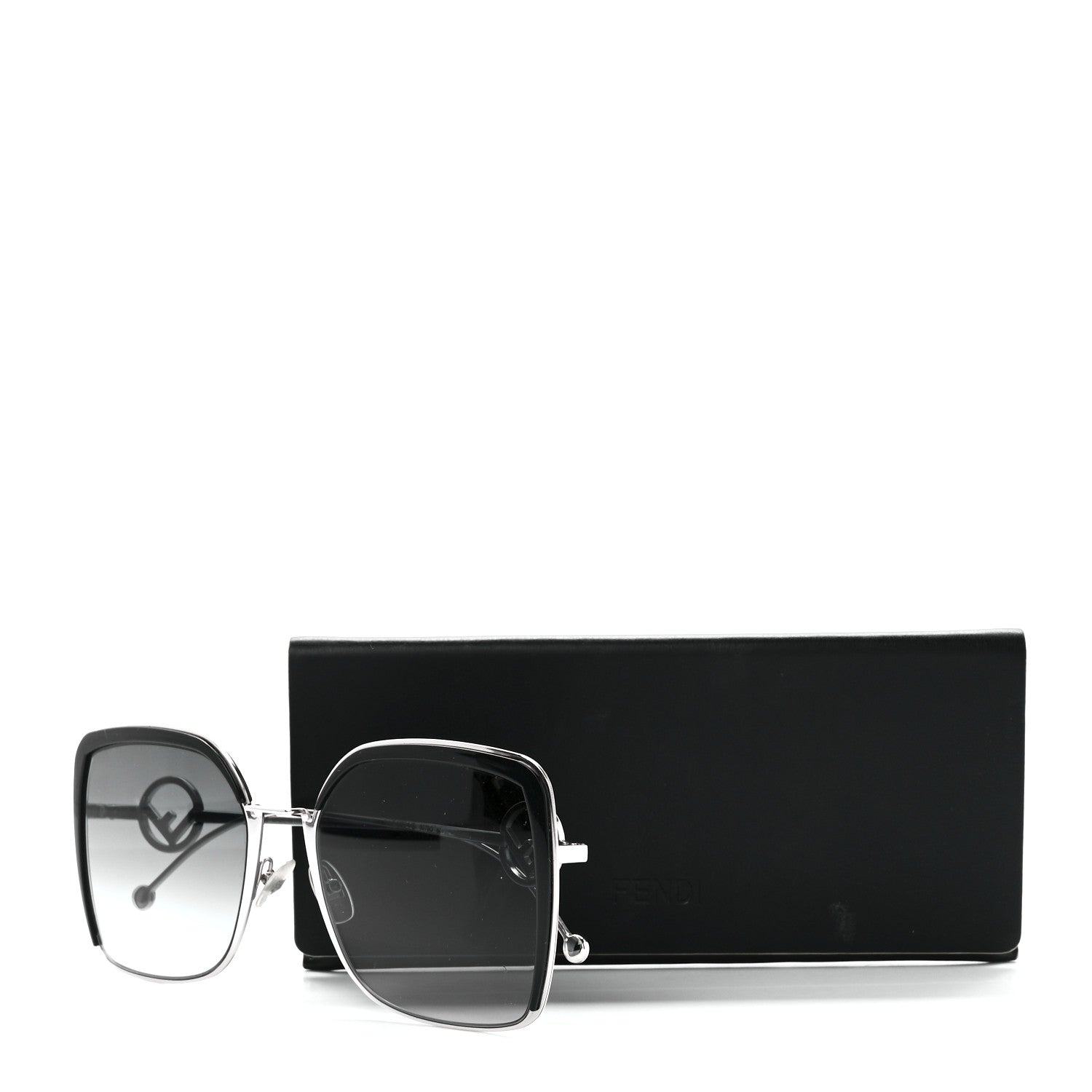 Fendi Metal Acetate F is Fendi Square Sunglasses FF 0294/S Silver 7 of 7