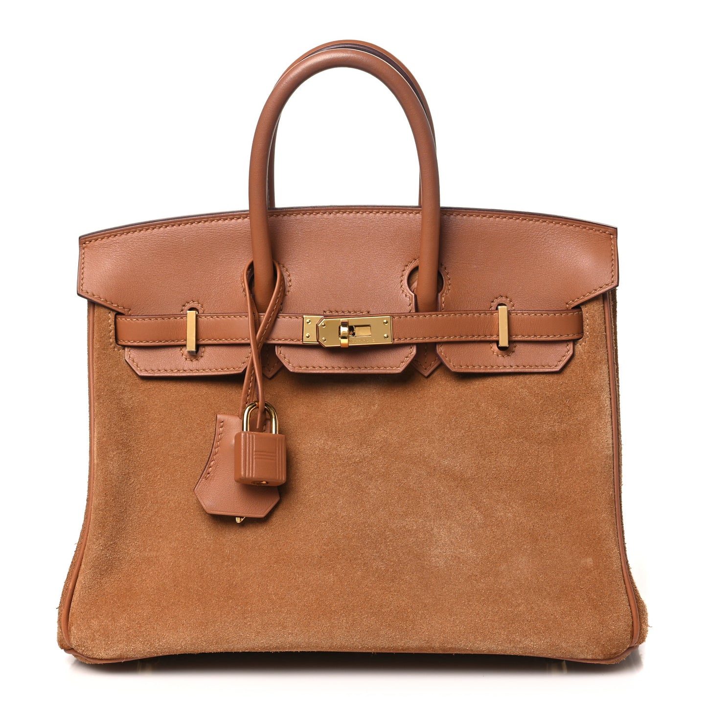 Veau Doblis Swift Grizzly Birkin 25 Gold