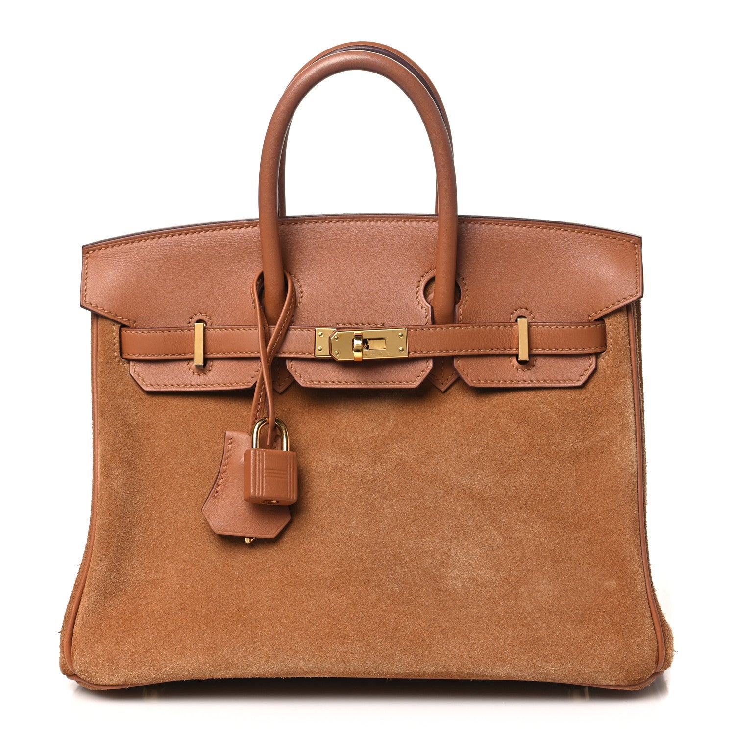 Hermes Veau Doblis Swift Grizzly Birkin 25 Gold 1 of 14