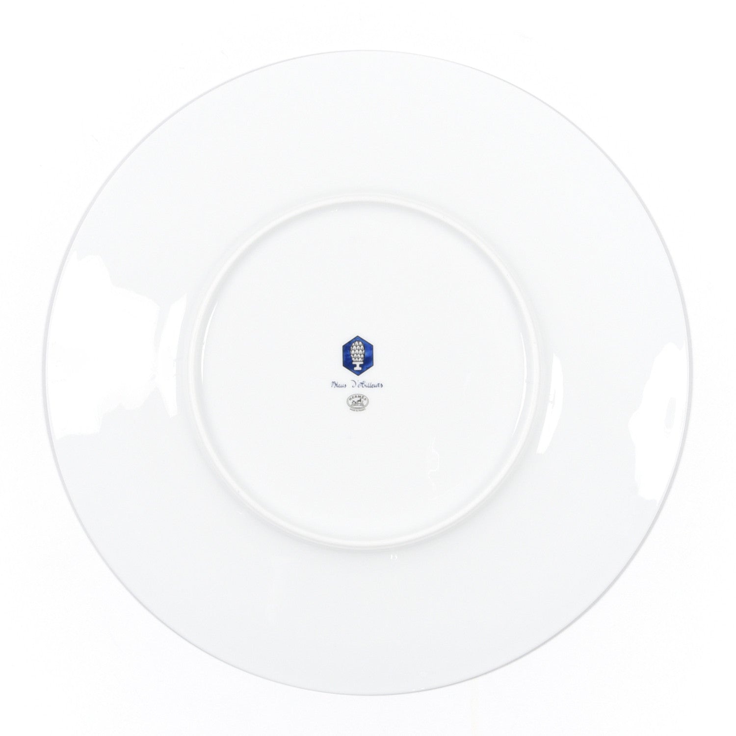 Hermes Porcelain Bleus D'Ailleurs Presentation Plate Set of 2 3 of 5