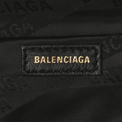 Balenciaga Shiny Goatskin Allover Logo Embossed XXS Souvenir Belt Bag White 5 of 9