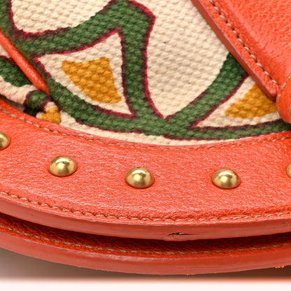 Prada Canapa Stampata Frame Bag Papaya 14 of 15