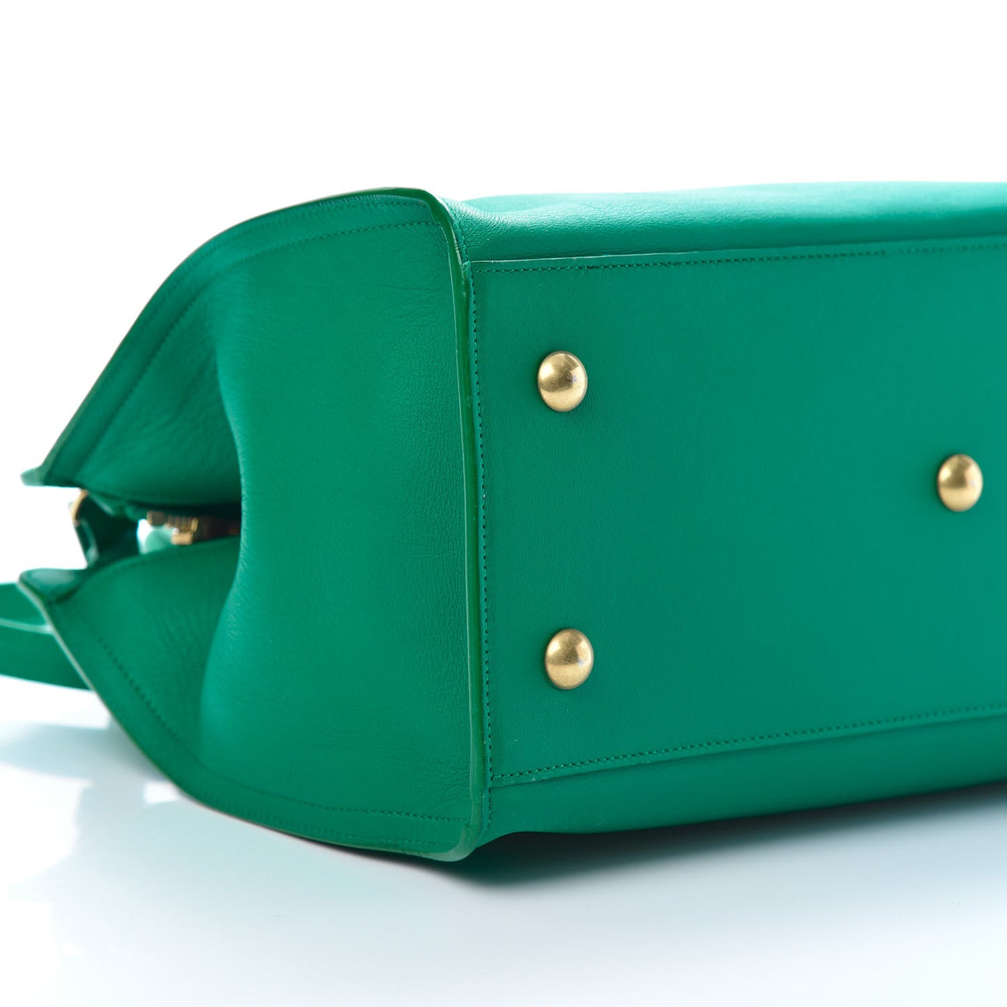 Calfskin Small Classic Y Cabas Green