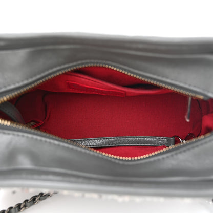 Chanel Tweed Calfskin Quilted Small Gabrielle Hobo Grey 5 of 10